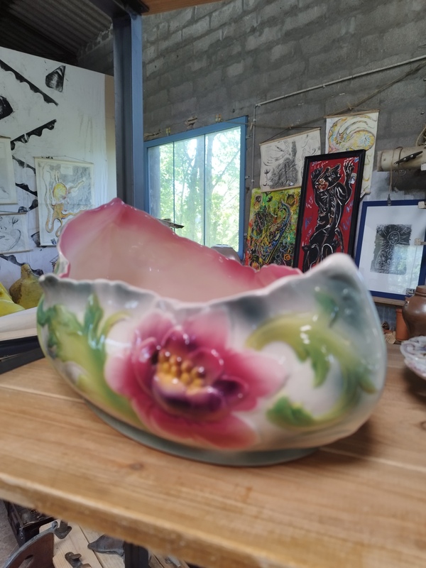 Jardinières en barbotine 