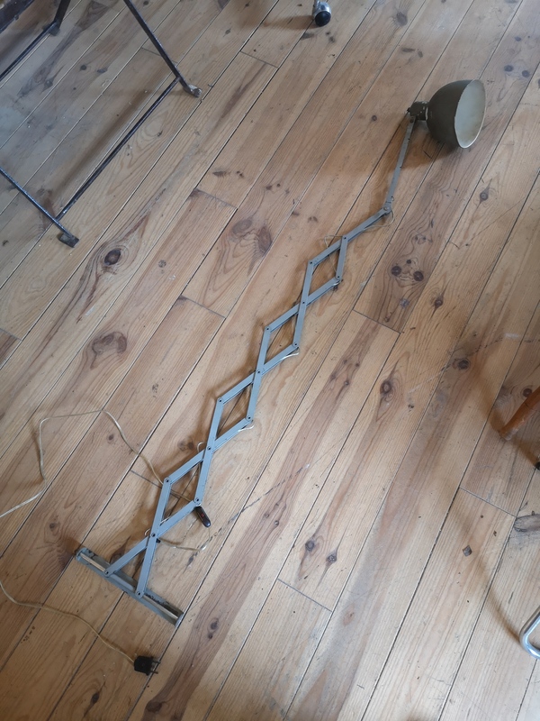 Lampe accordéon atelier