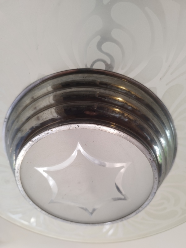 Lampe lustre art déco 