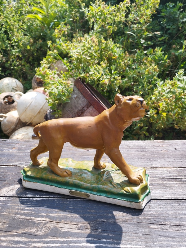 Lionne platre Gaggini XXe