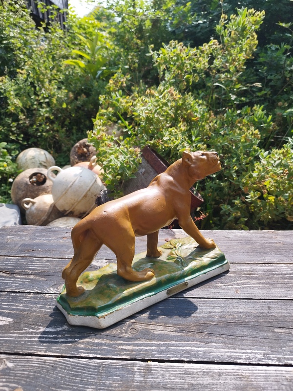 Lionne platre Gaggini XXe