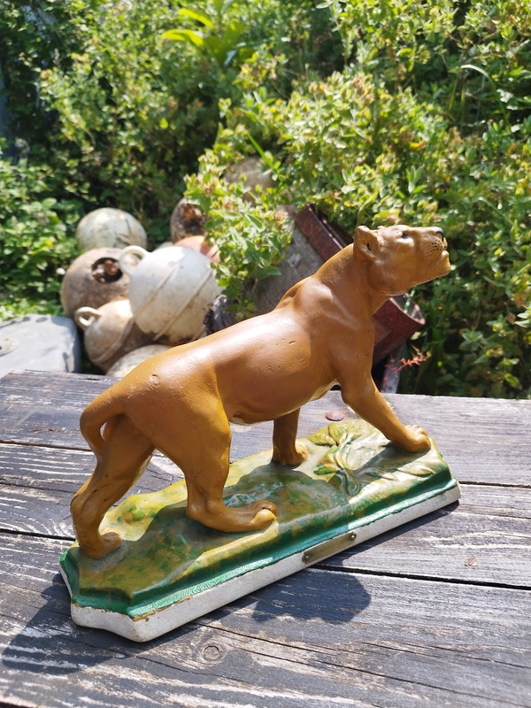 Lionne platre Gaggini XXe