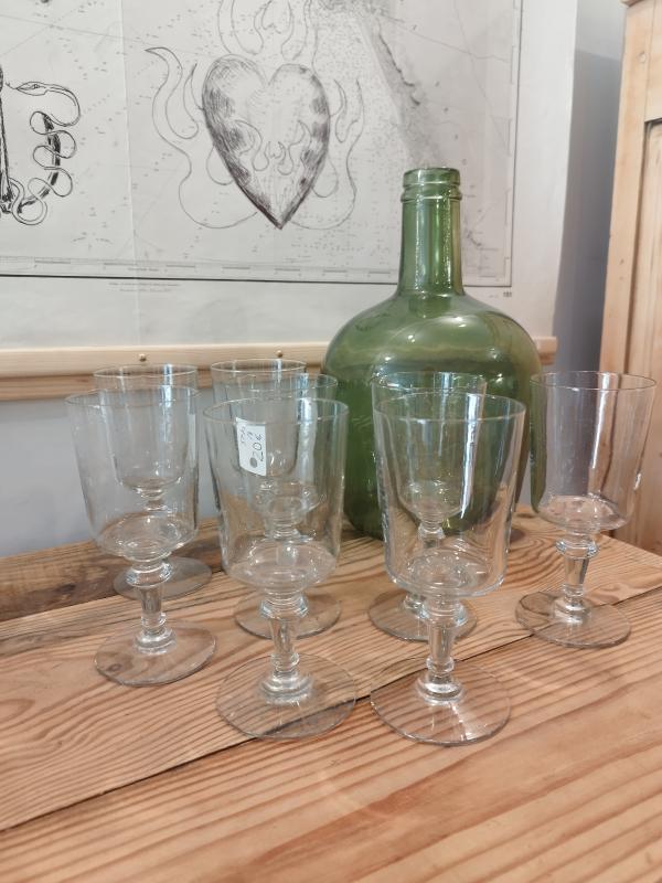 Lot de 8 verres années 50 