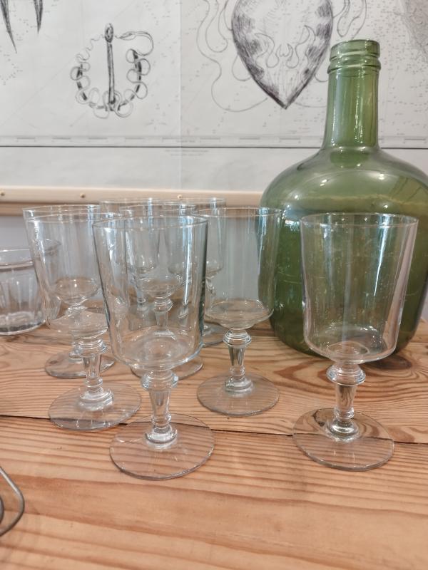 Lot de 8 verres années 50 