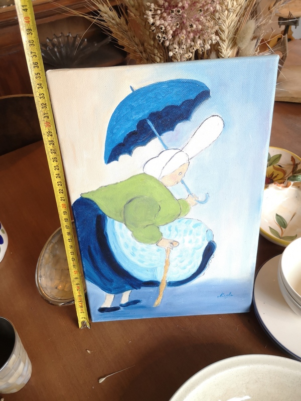 Lot de deux peintures Bécassine