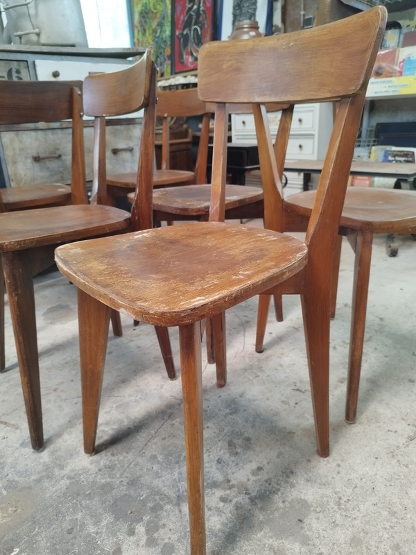 Lot de six chaises bistro