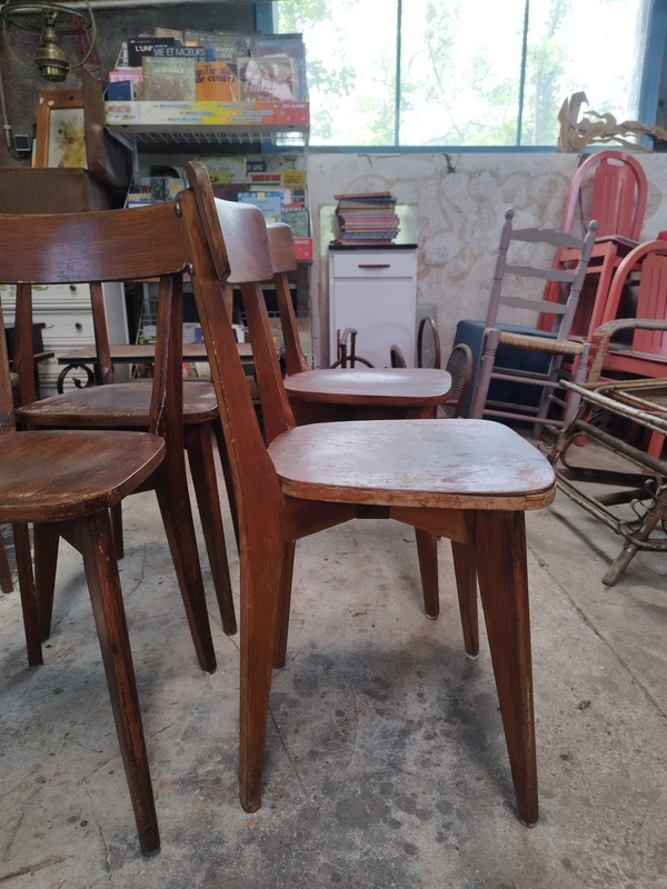 Lot de six chaises bistro
