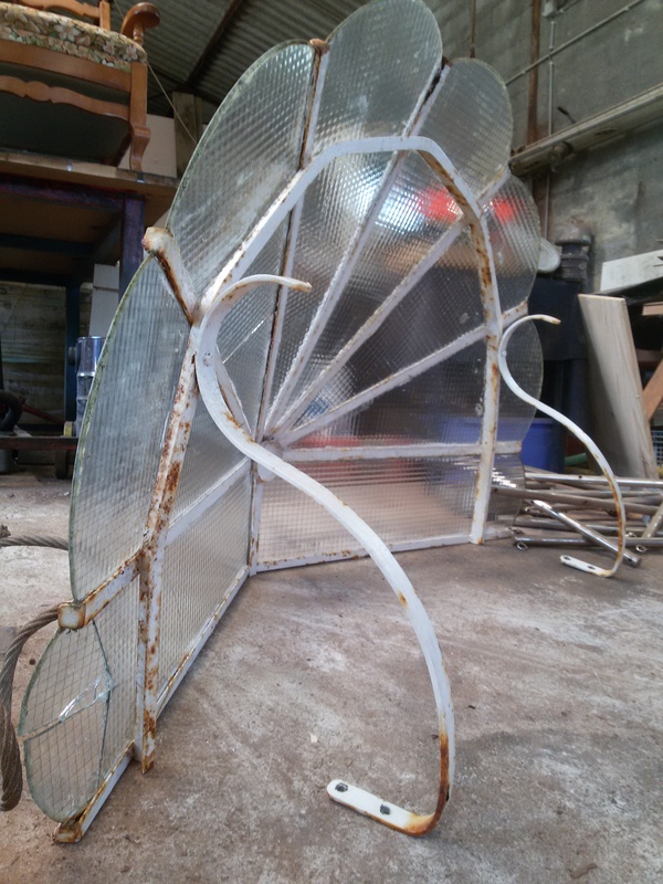 Marquise fer forgé et verre armé
