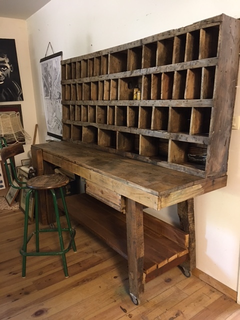 meuble de métier établi