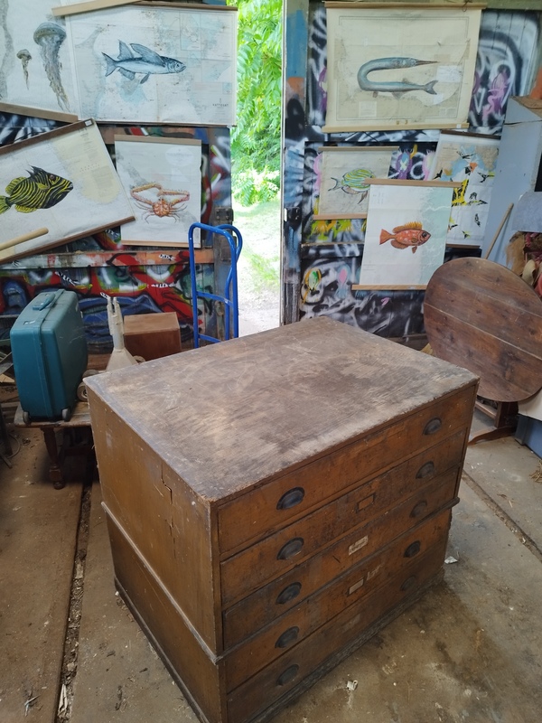 Meuble de métiers ancien XXe