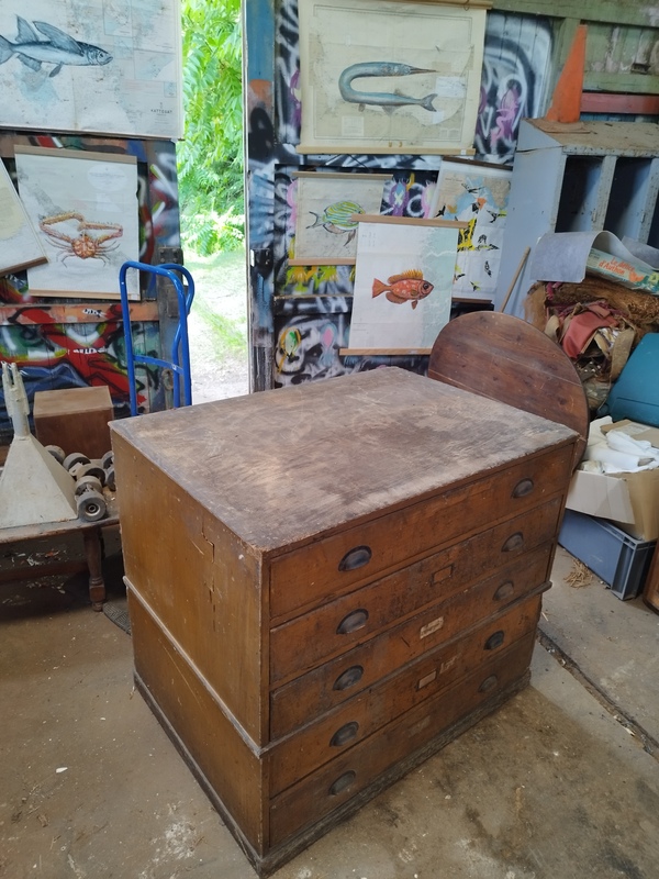 Meuble de métiers ancien XXe