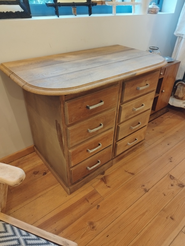 Meuble de métiers bois ancien XXe