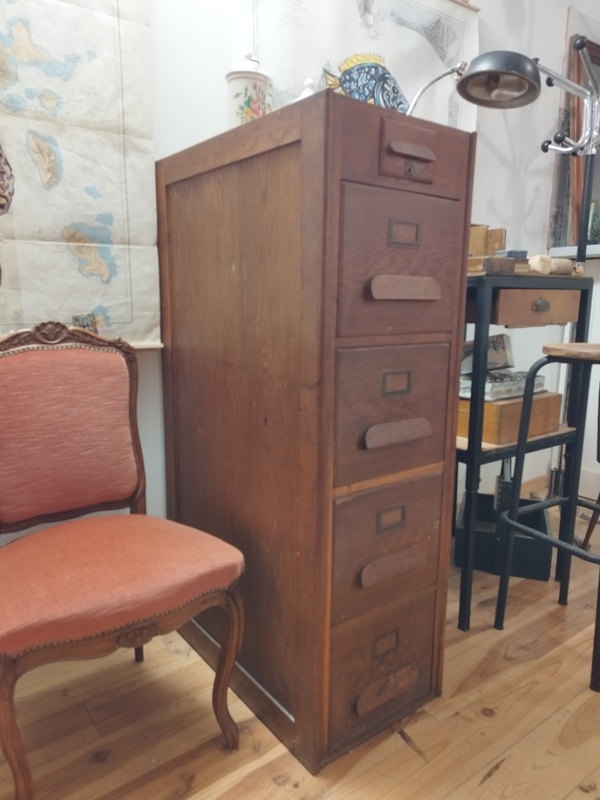 Meuble de métiers bois classeur