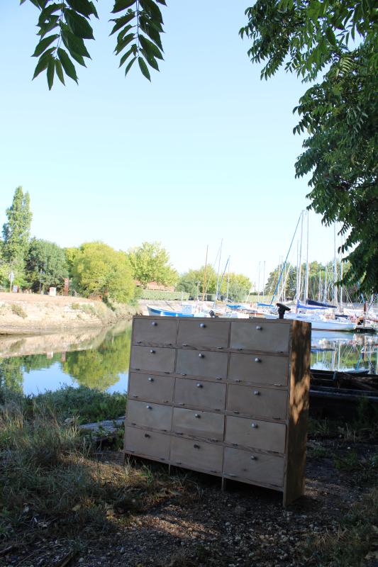 Meuble de métiers clapets bois