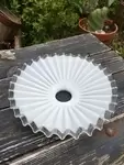 Abat jour opaline dentelle 