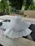 Abat jour verre dépoli drapé 