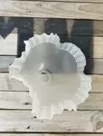 Abat jour verre dépoli drapé 