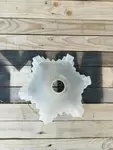 Abat jour verre dépoli drapé 