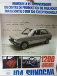 Affiche ancienne Peugeot 104 Sundgau