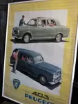 Affiche Peugeot 403 60s 