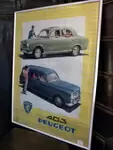 Affiche Peugeot 403 60s 