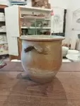 Ancien pot à graisse ou confit en grès vernissé