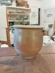 Ancien pot à graisse ou confit en grès vernissé