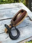Ancienne poulie en bronze XIXe 