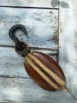 Ancienne poulie en bronze XIXe 