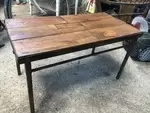 Ancienne table basse métal restaurée