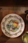 Assiette ancienne peint main