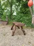 Banc brutaliste XXe 