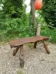 Banc brutaliste XXe 