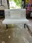 Banc extérieur bois fer forgé