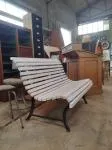 Banc extérieur bois fer forgé