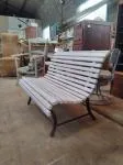 Banc extérieur bois fer forgé