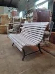 Banc extérieur bois fer forgé