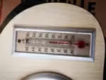 Baromètre thermomètre formica 60s 