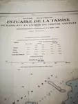 Carte marine vintage de la Tamise Angleterre