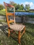 Chaise bois et assise en cordage chanvre