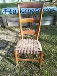Chaise bois et assise en cordage chanvre