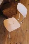 Chaise chrome et bois années 60 70 