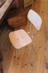 Chaise chrome et bois années 60 70 