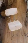 Chaise chrome et bois années 60 70 