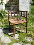Chaise d'angle bois tourné 1950s