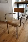 Chaise de maitre en acier tubulaire 