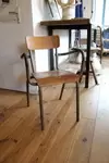 Chaise de maitre en acier tubulaire 
