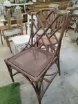 Chaise en osier et bambou 60's 