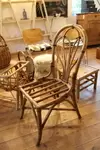Chaise en rotin vintage