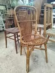 Chaise en rotin vintage